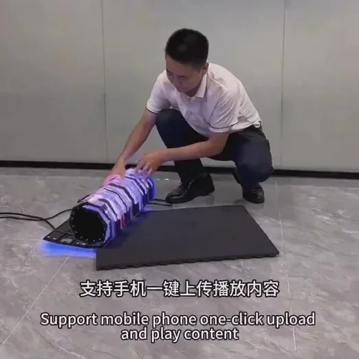 Layar Rana Rol Led Dalam Ruangan Ultra-tipis Portabel Fleksibel Bentuk Perubahan Layar Led Magnetik dan Terpasang di Dinding dengan Casing