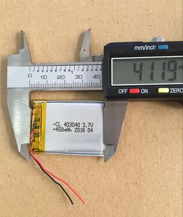 3.7V polymer Q99 rechargeable lithium battery MP3 pack sunspot Q12 traffic recorder 403040 450mAh