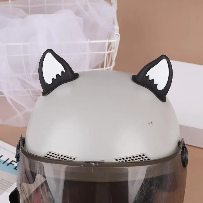 Motorcycle Helmet Cat Ear Decorations Helmet Ear Accessory For Scooter Bicycle Adhesive Motorbike For Skateboarding For Cycling