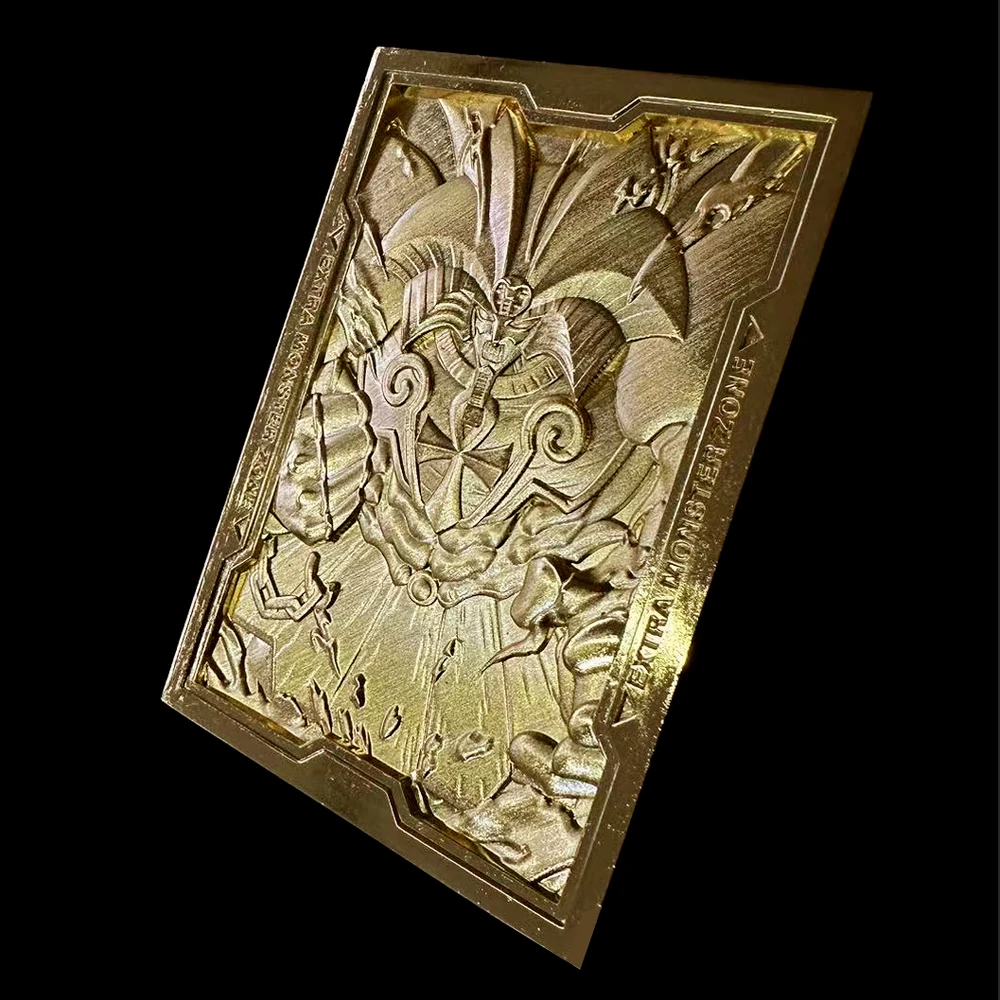 Yu-Gi-Oh! Exodia the Forbidden One Relief 3D Metal Card Diy Self Made Game Anime Collection Card Gift Toys