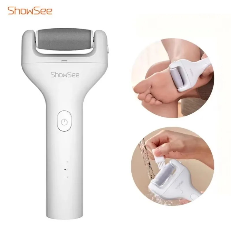 For Showsee Electric Foot Grinder Pedicure Machine Remove Dead Skin Calluses Full Body Washable Foot Scrubber Feet Beauty Care