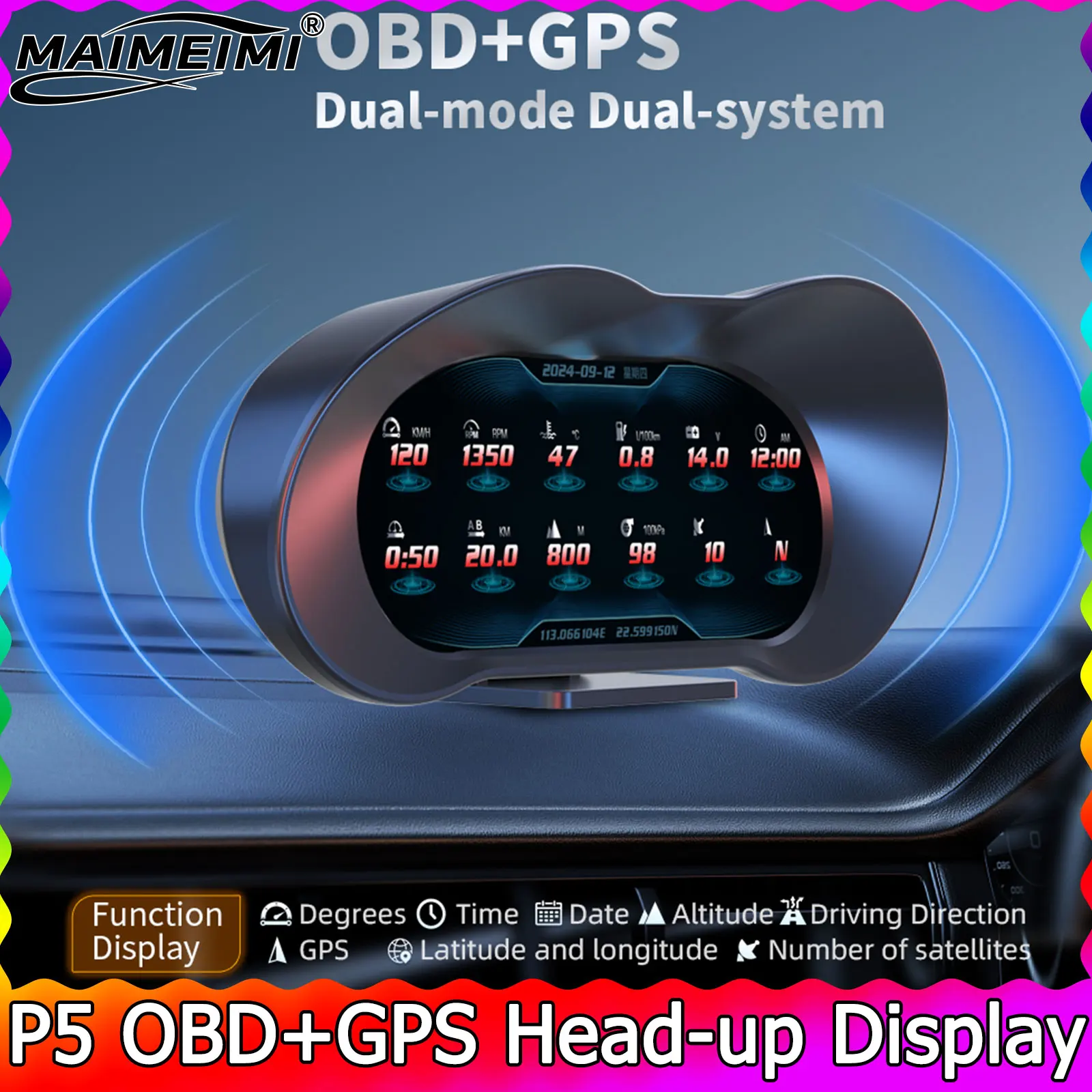 Obd +Gps Hud P5 Car…