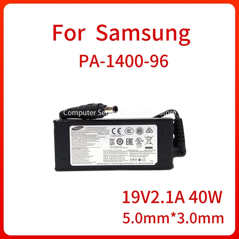 

PA-1400-96 Notebook Power Adapter 19V2.1A 40W for Samsung NP300E4M-K01 K02 270E5K 270E5U 270E5G 270E5V 270E5J 270E5R 275E4V NEW