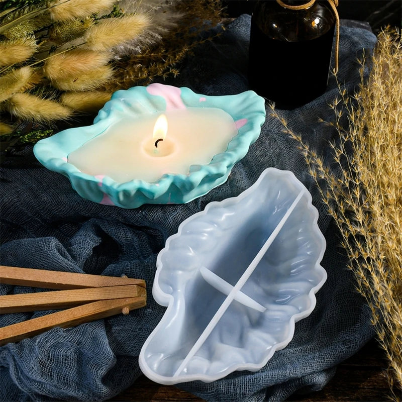 

652F Creative Silicone Mold for Making Beautiful Shell Waved Plates and Scented Plaster Holders Decoration