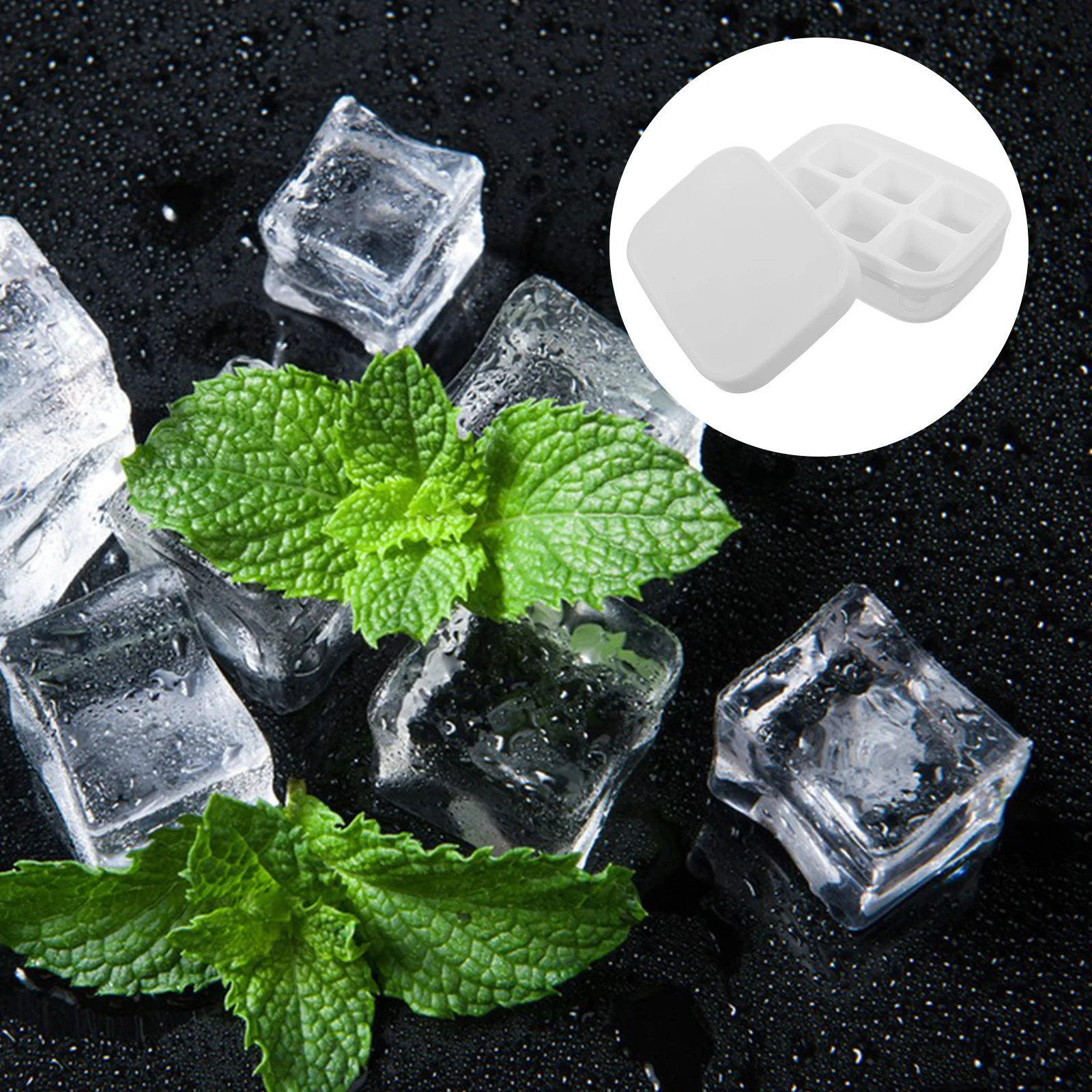 

2pcs Tray Stackable Maker Mold For Freezer Press Down Ice Cube Tray Portable Ice Storage Bin - Kitchen Bar Tool