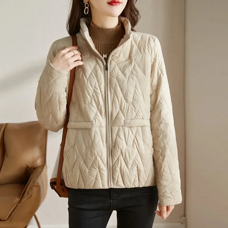 السيدات خفيفة رقيقة أسفل القطن أبلى الخريف الشتاء النساء حجم كبير 5XL سترة سترات الكورية الإناث فضفاضة القطن مبطن أبلى #2