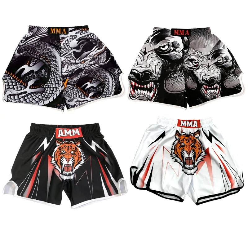 Spodenki bokserskie Fitness Sport Kickboxing Spodnie treningowe Grappling Sanda Fightwear Odzież MMA Sprzęt bokserski