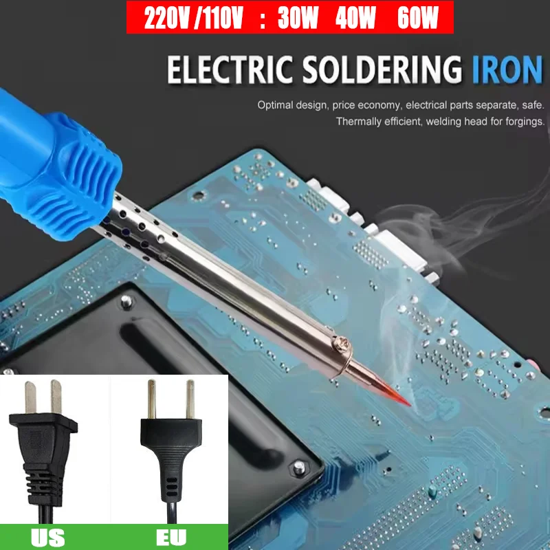 

Electric WeldIron Household 220V/110V WeldPen Soldering Gun External Thermal Type Repair Soldering Tool 60W/40W/30W