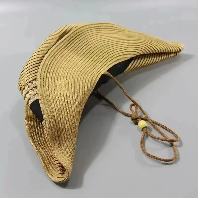 Men Big Size Straw Hat Dad Summer Sun Cap Male Foldable Fedora 58CM 60CM 62CM