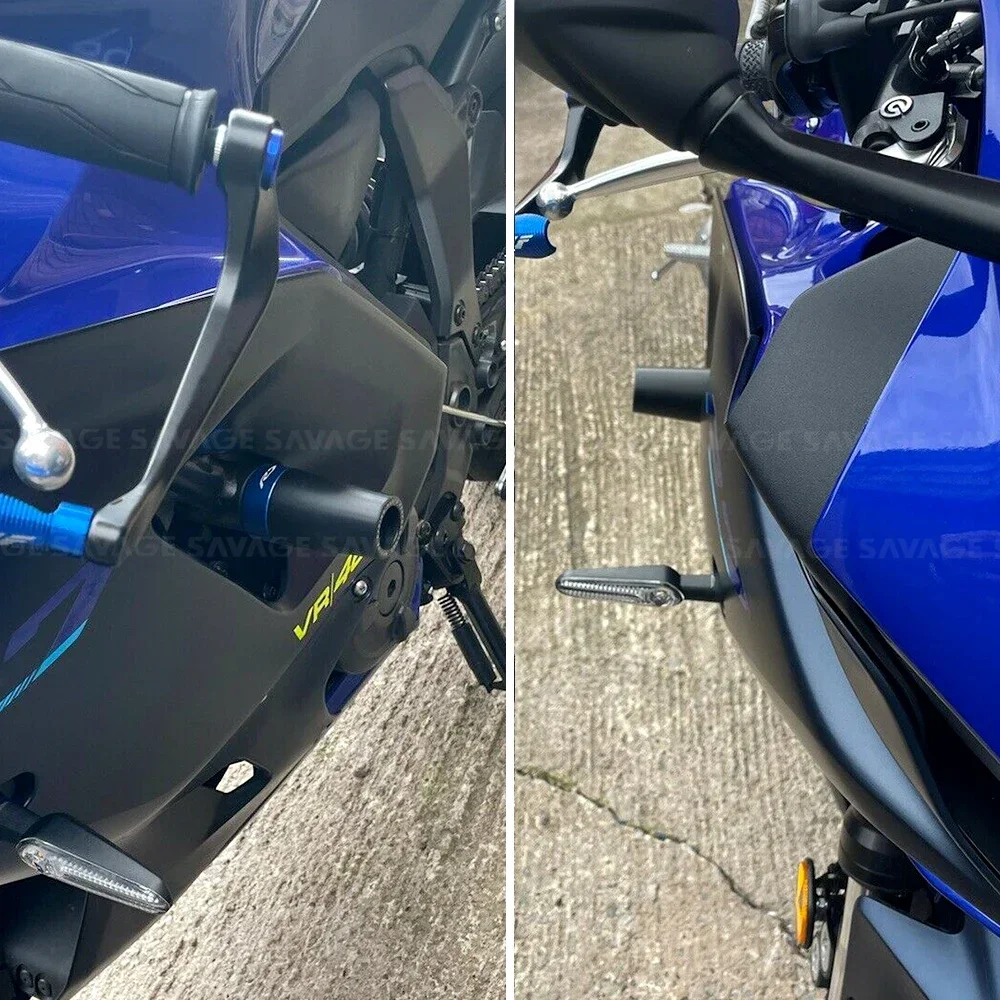 YZF-R7 2021-2024 quadro slider crash protector para yamaha yzfr7 yzf r7 2023 acessórios da motocicleta caindo proteção bobinas almofada