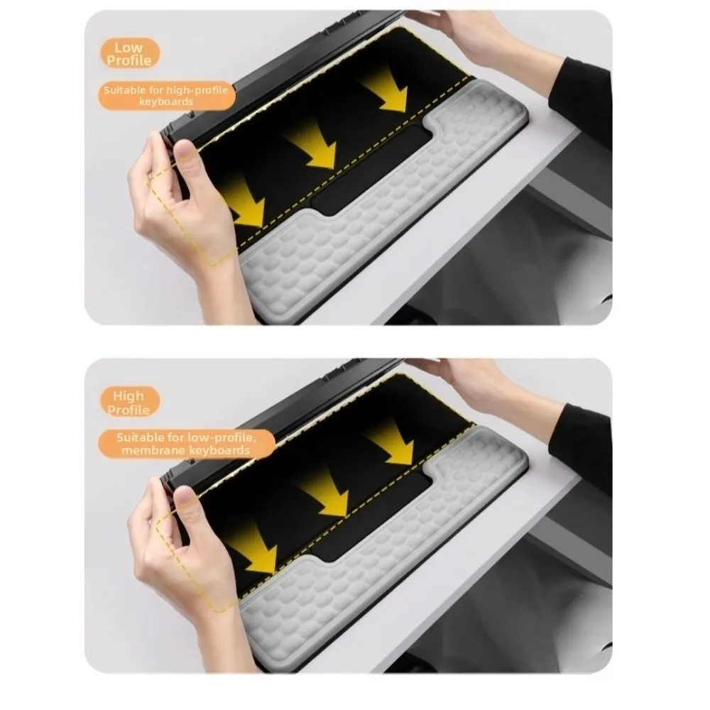 Computer Integrated Keyboard Stand Tilted Soft Wrist Support Pad Non-Slip Portable Ergonomic Keyboard Riser Computer Use