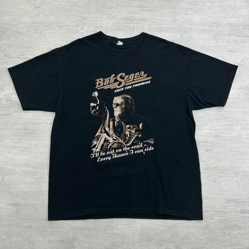 Vintage Bob Seger T Shirt 2006 Face The Promise Tour Rock Band Reprint