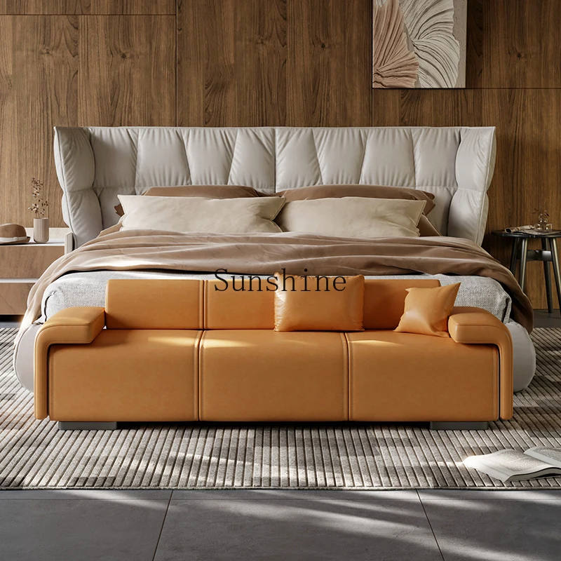 Italian bedside stool, bedroom minimalist, bed simple and modern, cloakroom sofa