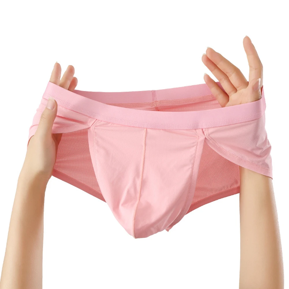 

All Season Use For Autumn For Spring Brief Underpants Pouch Quick-drying Brand Silk Soft Brief Fitted Ice Ice Silk