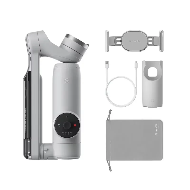 Przenośny stabilizator do smartfona Insta360 Flow Pro, gimbal do telefonu z automatycznym śledzeniem, 3-osiowa stabilizacja dla Iphone z systemem