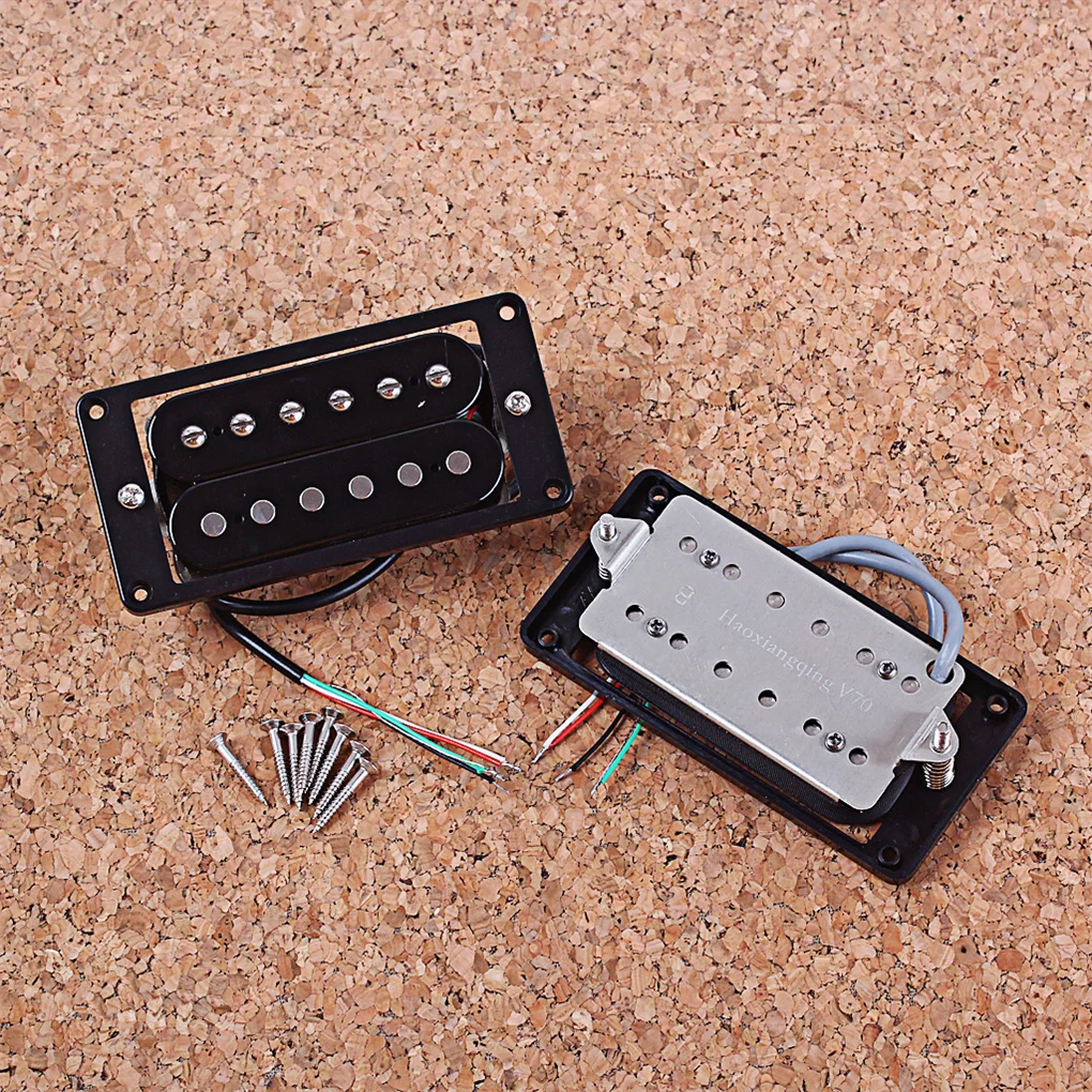 

1 Pair Pickup Humbucker Bridge Neck Set Double Coil Pickups 5-core Wire