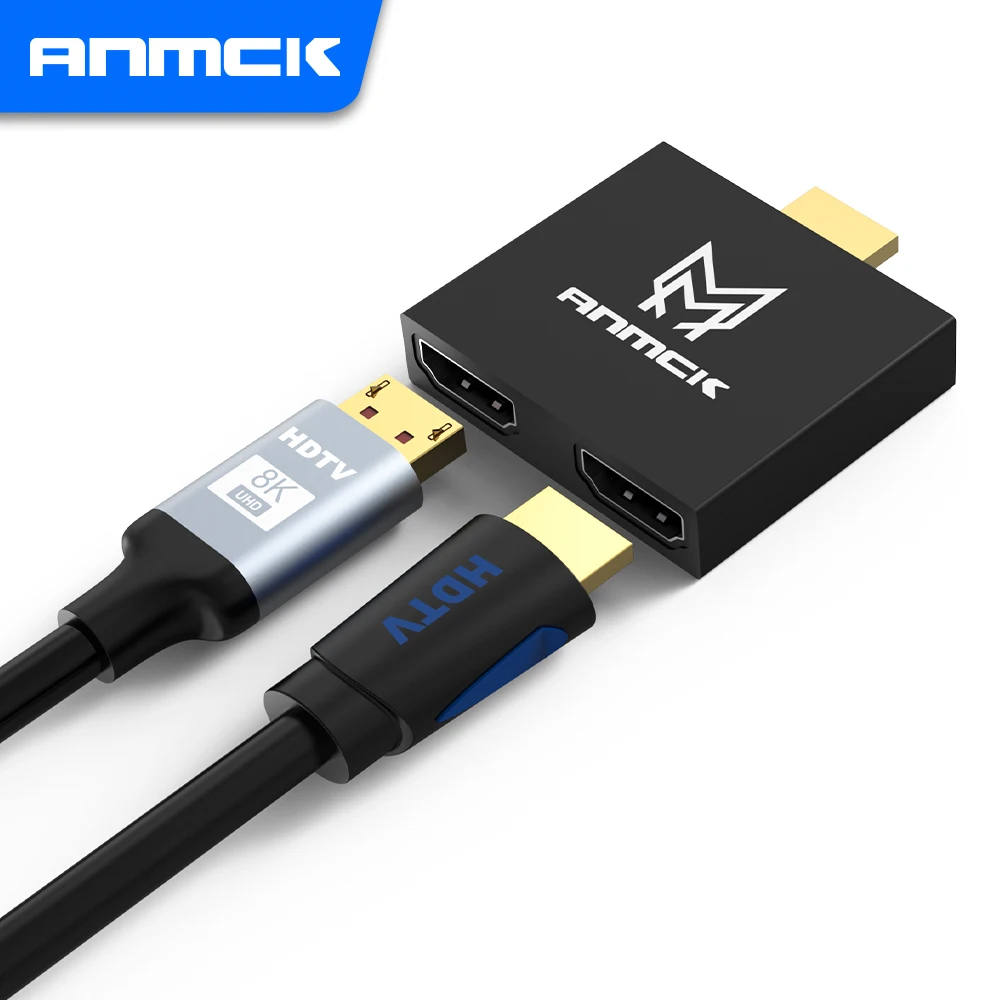 Anmck 4K HDTV Adapter 180 gradi destro maschio a femmina convertitore di commutazione per PS4 HDTV Projetor Laptop Monitor 8K HD Splitter