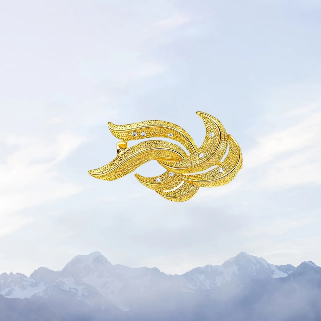 

S925 Sterling Silver Gold Plating Leaf Brooch Women Micro Inlaid Feel Luxury Men Pin Gift Fine Charm Exquisite Jewelry Wholesale
