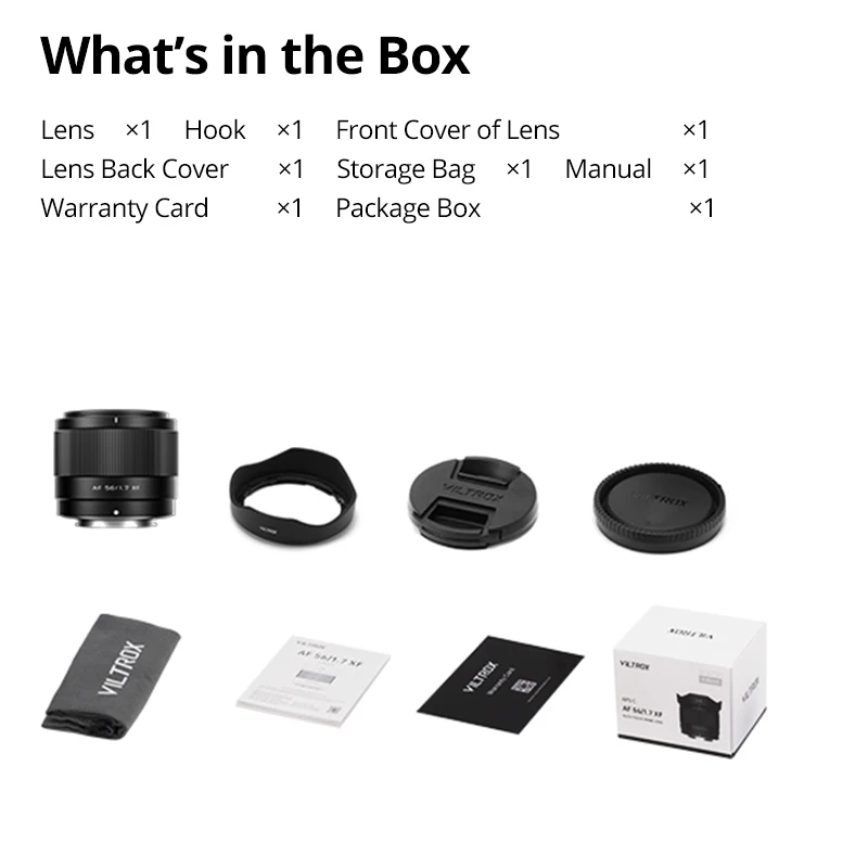 كاميرا Viltrox 56mm F1.7 ذات تركيز ثابت XF/Z بدون مرآة مع مقربة متوسطة وفتحة كبيرة للصورة التلقائية