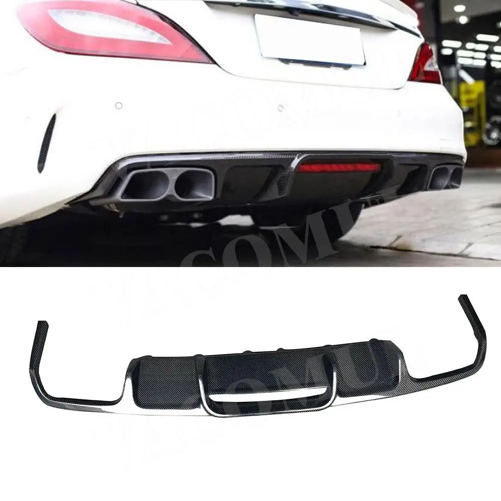 VACOMUL Carbon Fiber/ FRP Rear Bumper Lip Diffuser Spoiler For Mercedes Benz CLS Class W218 CLS300 350 CLS63 AMG Sport 2012-2017