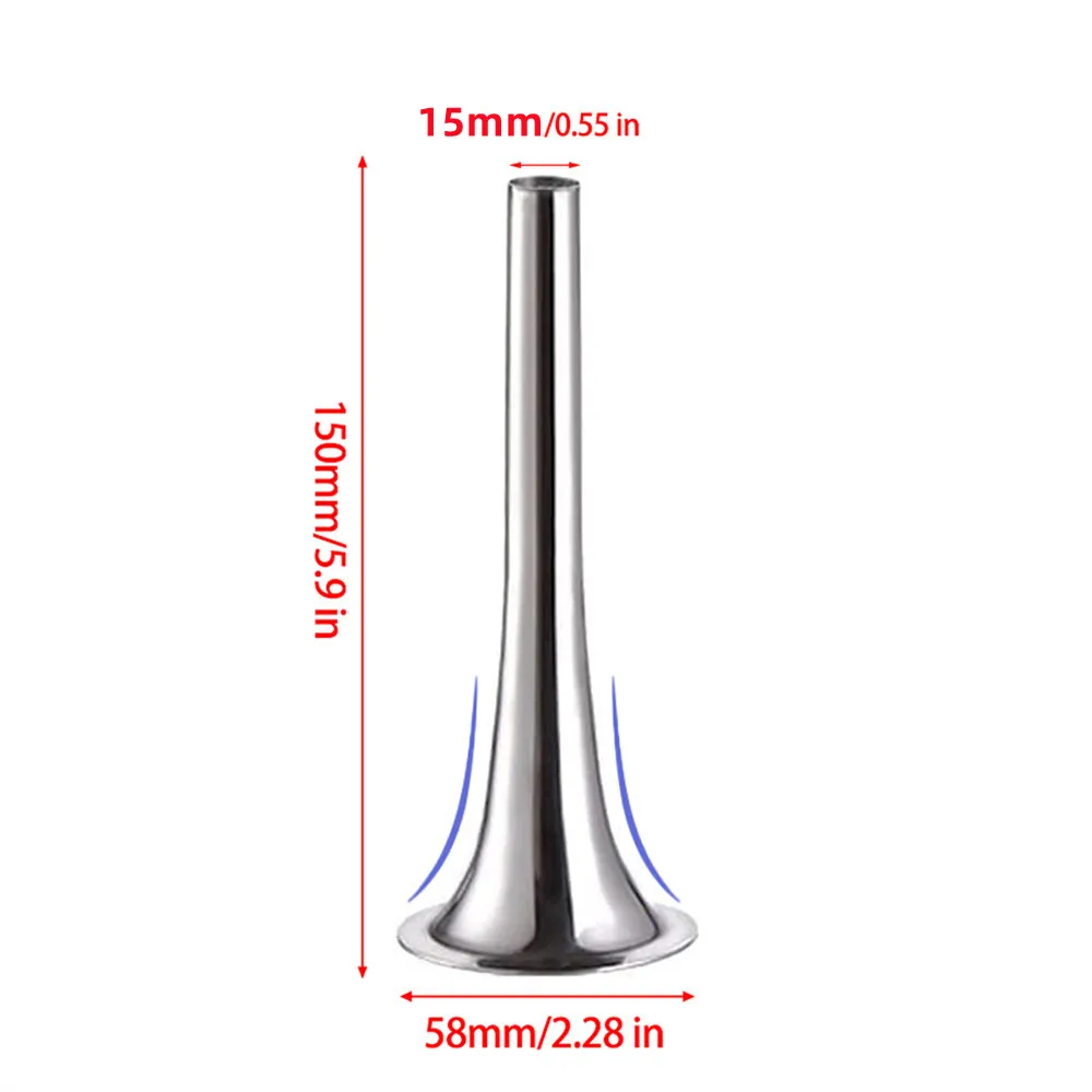 Stainless Steel Sausage Stuffer Filling Tubes Funnels Nozzles Spare Parts Filler Tube, 58mm Diameter Base Sausage Making Tools