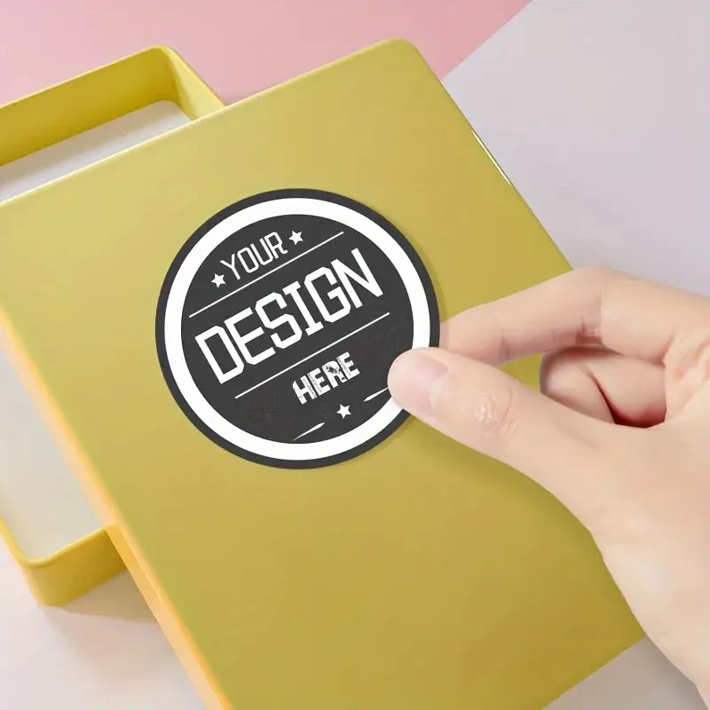 50pcs Custom Wedding, Birthday, Christening Event Stickers - Personalized Round/Rectangular Logo Design for Invitations, Gifts,