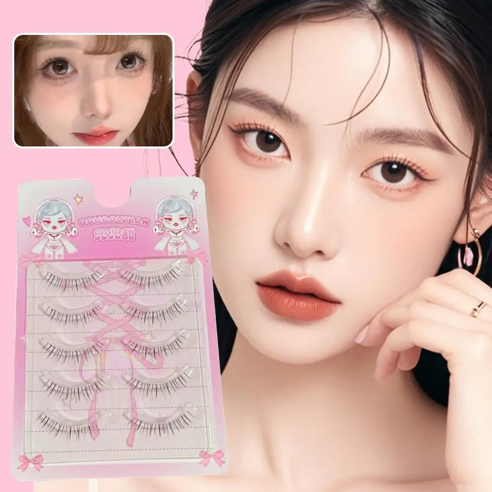 الكورية على شكل حرف U الفردية الرموش الصناعية لاش تمديد العين الطبيعية الهزلية لاش جلدة المعبود Noglue الرموش السفلية S8S1 #1