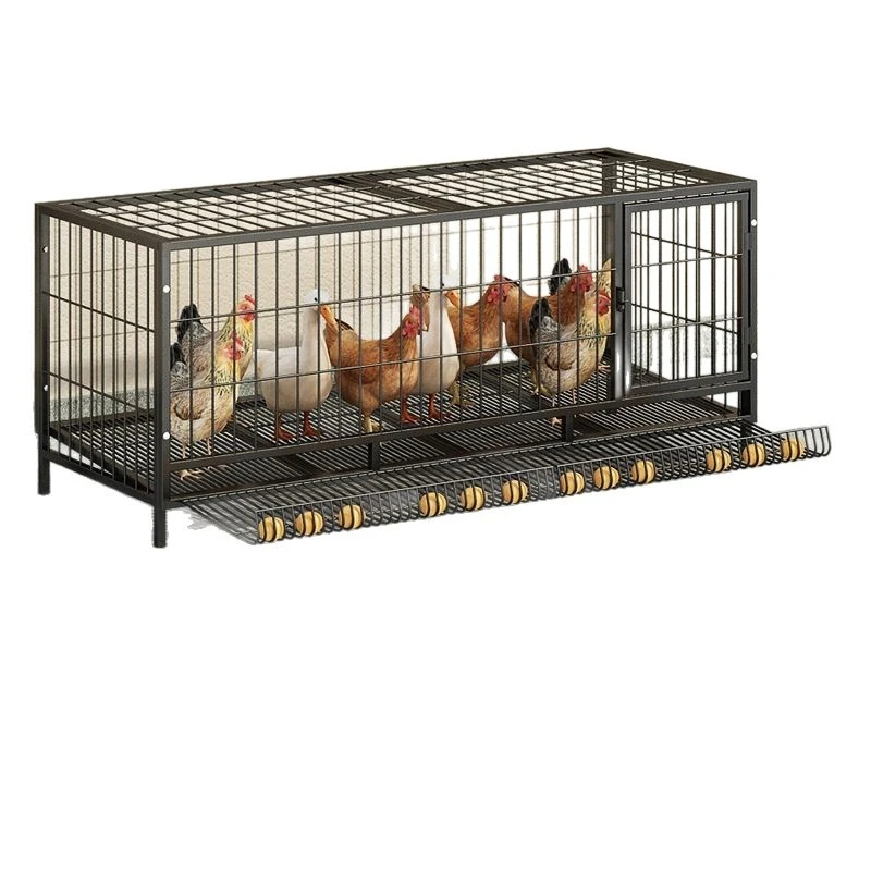 

Chicken cage Household large iron cage Thick large breeding cages Folding automatic rolling cages
