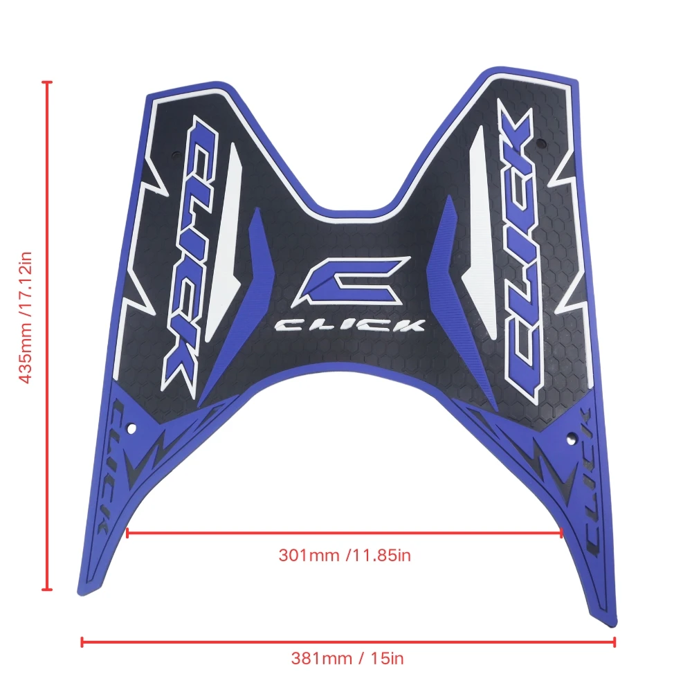 Motorcycle Anti-Slip Aluminum Footboard Foot Peg Mat Replacement Parts For Honda CLICK 125i V1 V2 Scooter