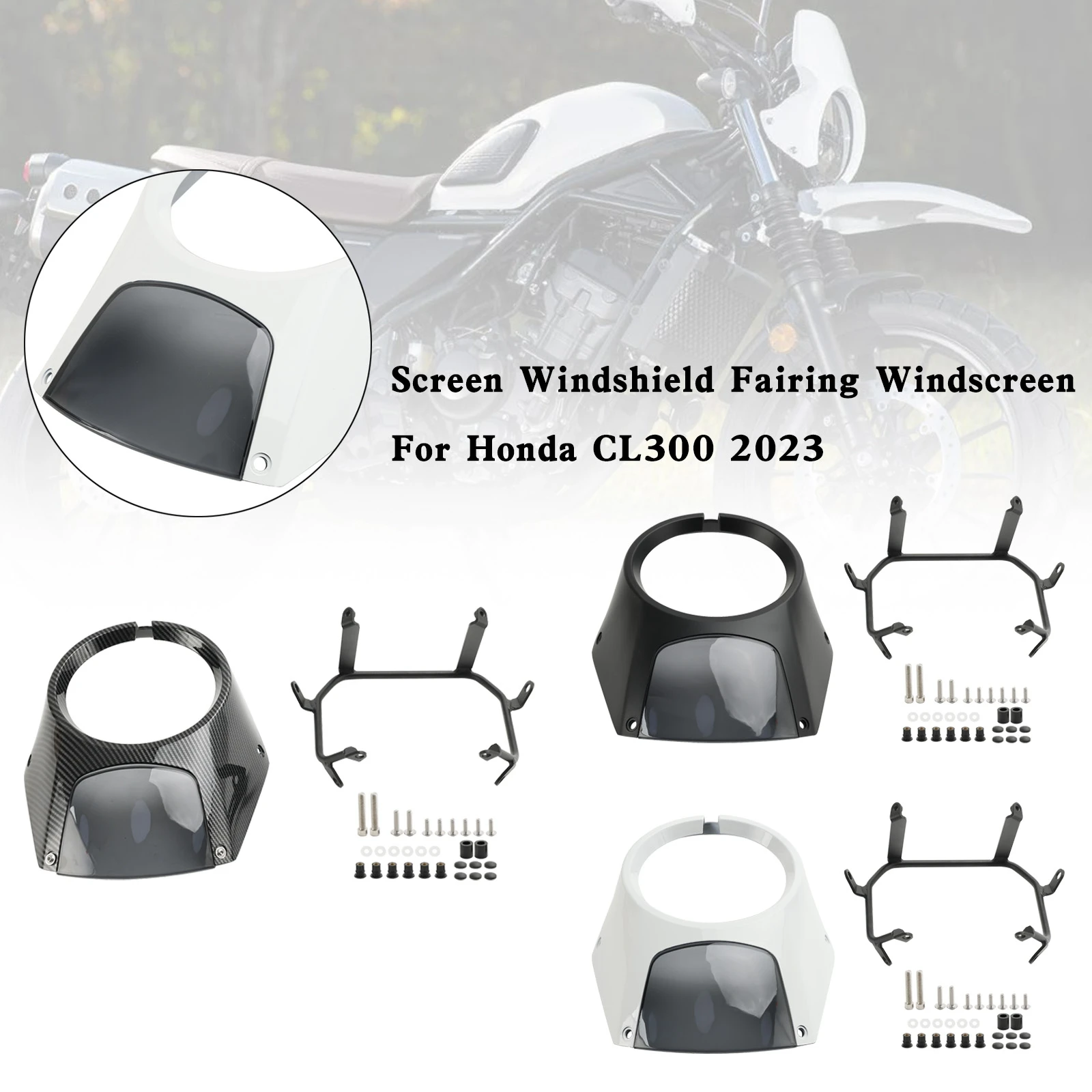 

Topteng Headlight Windshield Fairing Windscreen For Honda CL300 2023