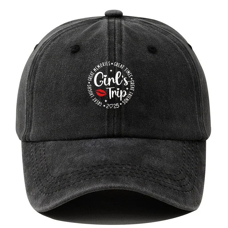 

Шапка для папы «Girls Trip 2025» | Винтажная мытая бейсболка для путешествий, пеших прогулок и хип-хопа