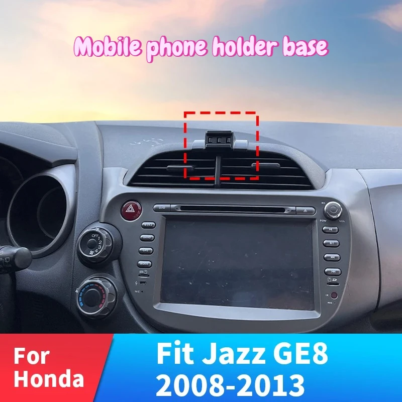 Car Phone Holder Strong Special Fixed Bracket Base For Honda Fit Jazz GE 2008-2013 2009 15W Wireless Charging Cars Accessories
