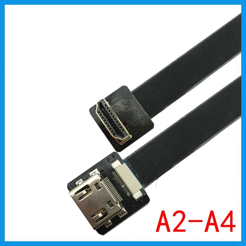 Cable de vídeo plano HDMI a HDMI para fotografía aérea, cable de vídeo de alta definición para tableta, teléfono, cámara, cable de vídeo suave FPC