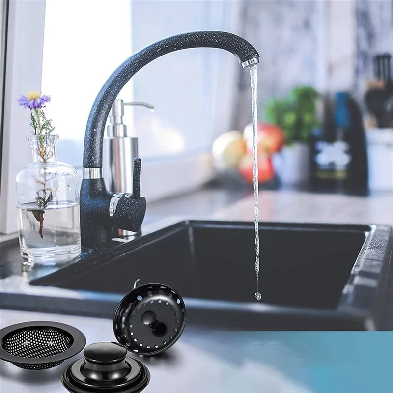Tappo per lavello da cucina in 3 pezzi tappo per smaltimento rifiuti, filtro universale Anti-intasamento per lavello da cucina in acciaio inossidabile