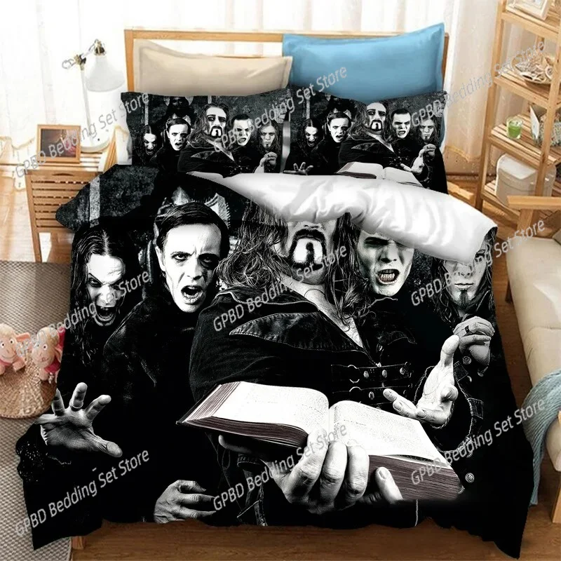 

3D Print Powerwolf Metal Band Bedding Set Double Twin King Duvet Cover Comforter Pillowcase Boys Girls Adults Bedroom