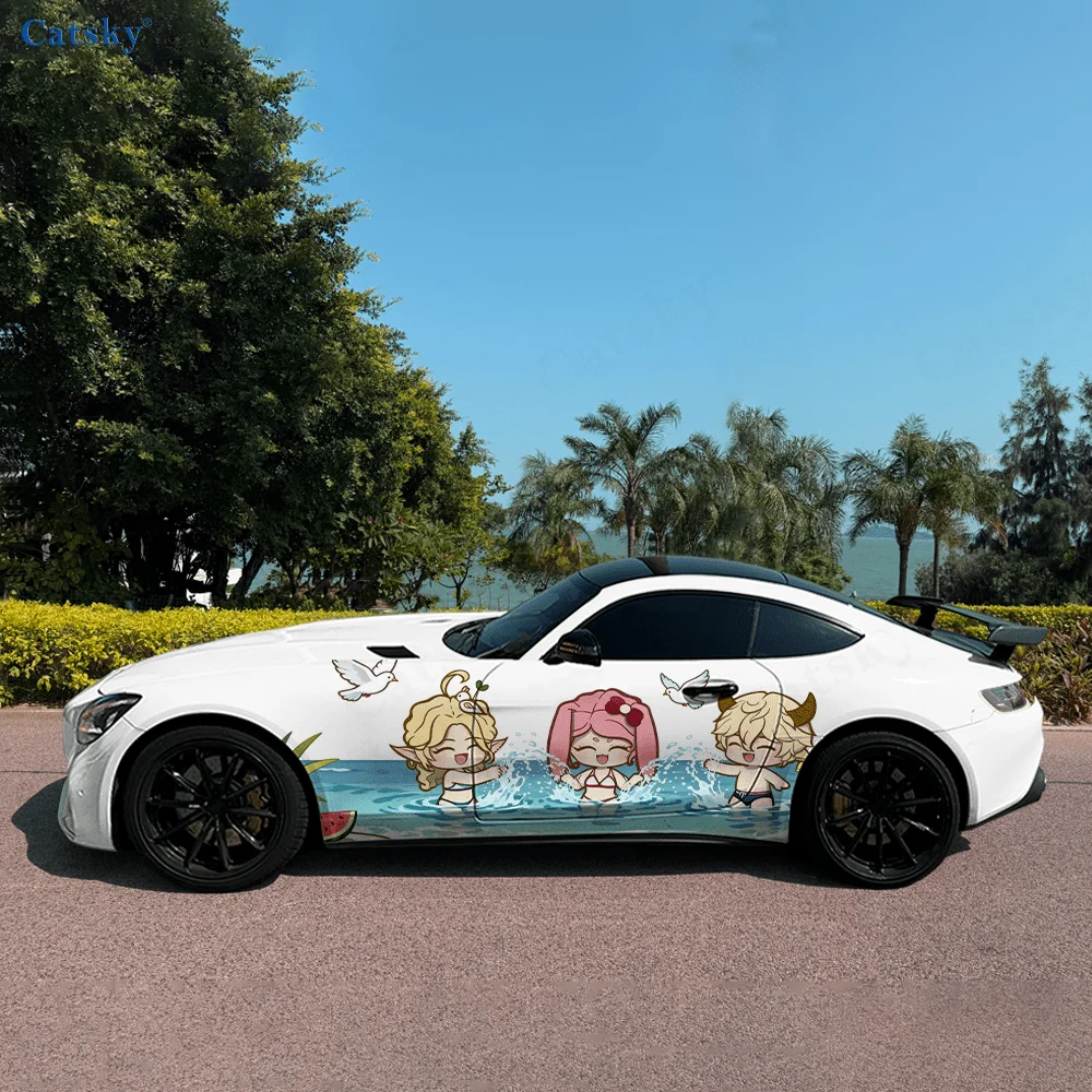 

Виниловые наклейки для детей, играющих на море, самоклеящаяся наклейка из ПВХ, подходит для грузовиков, внедорожников, декор, автоаксессуары, подарок