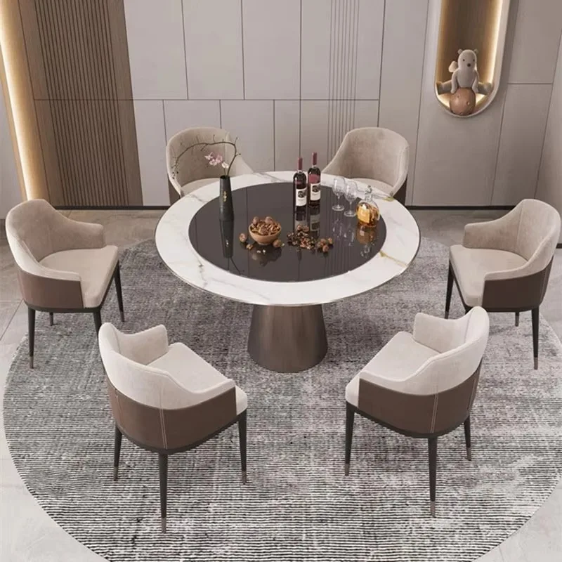 Aesthetic Ergonomic Dining Chairs Comfortable Luxury Leather Accent Armchair Designer Kitchen Fauteuils De Salon Furniture