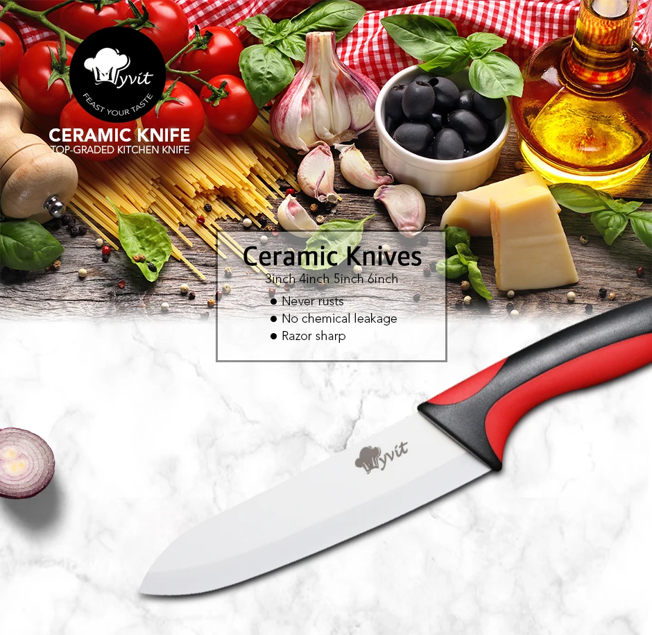 Ceramic Knives Set 3 4 5 6 inch Paring Utility Slicing Chef Knife White Zirconia Blade with Peeler Vegetable Fruit Kitchen Knife