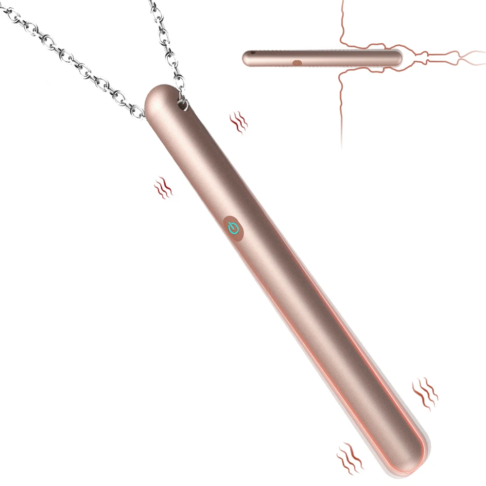 Mini Bullet Vibrator With Necklace G-Spot Massager 10 Vibrating Anal Dildo Clitoris Stimulator Sex Toy for Adult Masturbation