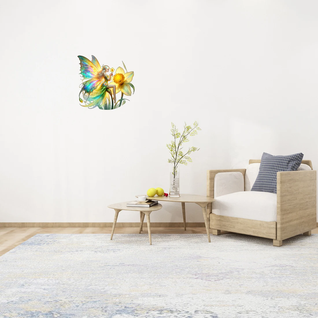 Three Ratels QA49 beautiful colored flower elf art wall stickers for home decoration lovely car body decals