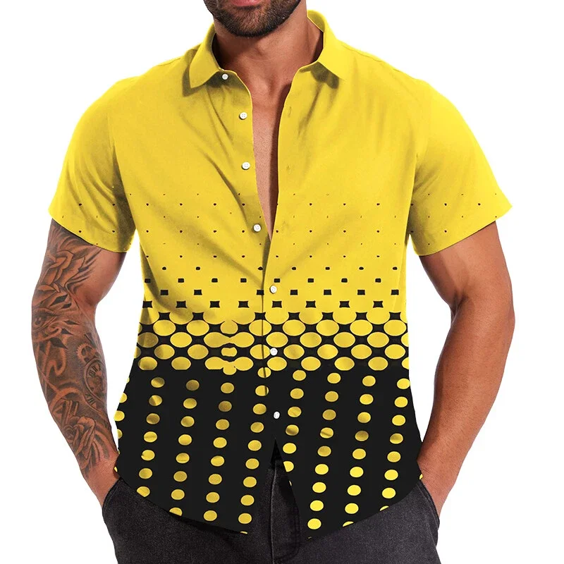 Hawaiian Coconut Tree 3D Printed Beach Shirts Summer Tropical Graphic Shirt For Men Clothes Vacation Casual Blouses Aloha Shirt