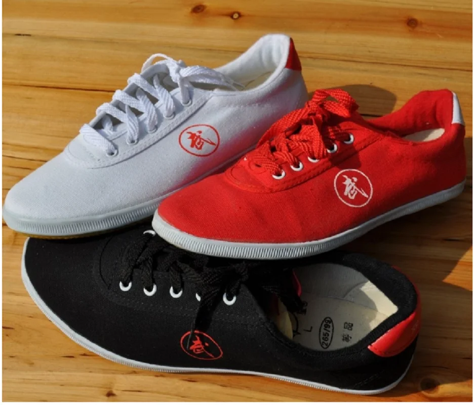 Wholesale New Chinese Style Men Women Taichi Kung Fu Martial arts Perform Shoes Casual Sport Canvas Flat Shoes Size EUR 35-45