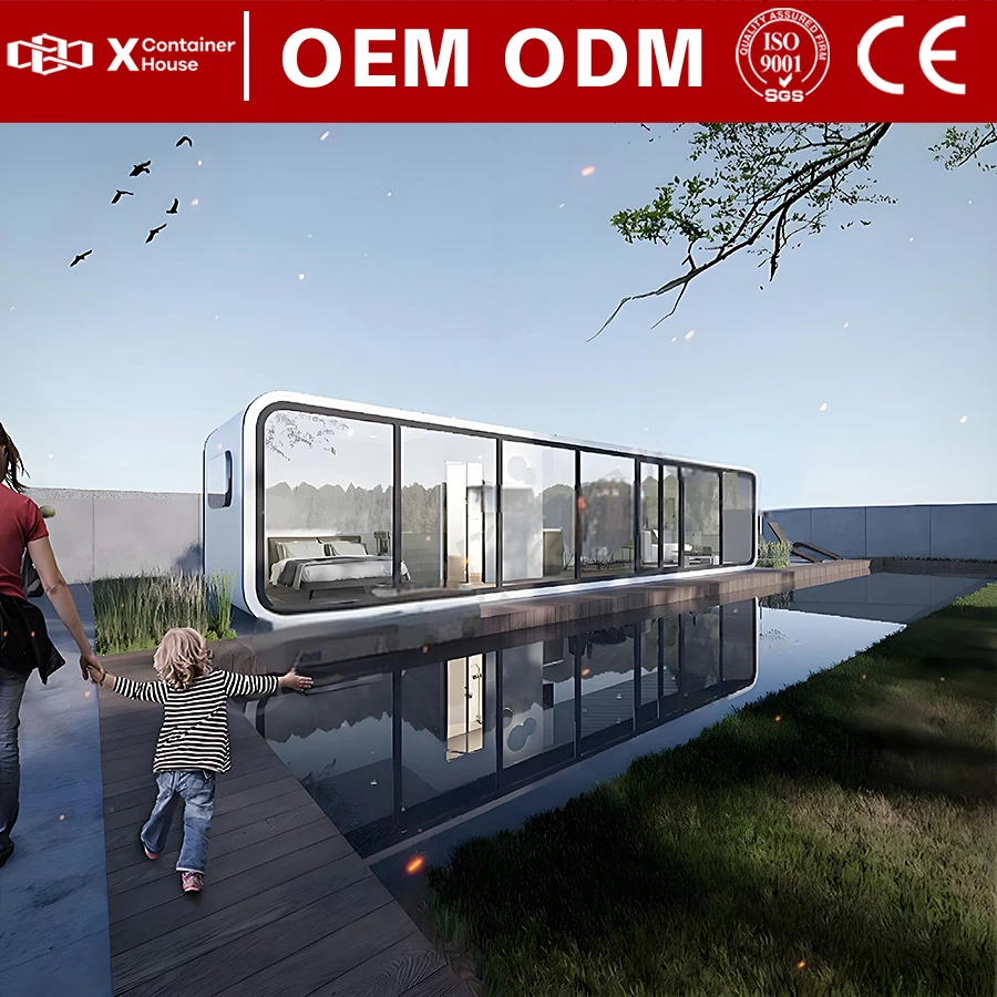 Apple Capsule House Sea Container House Prefabricated Module Houses Space Capsule Home Prefab Houses Ready to Live in 2 Bedroom