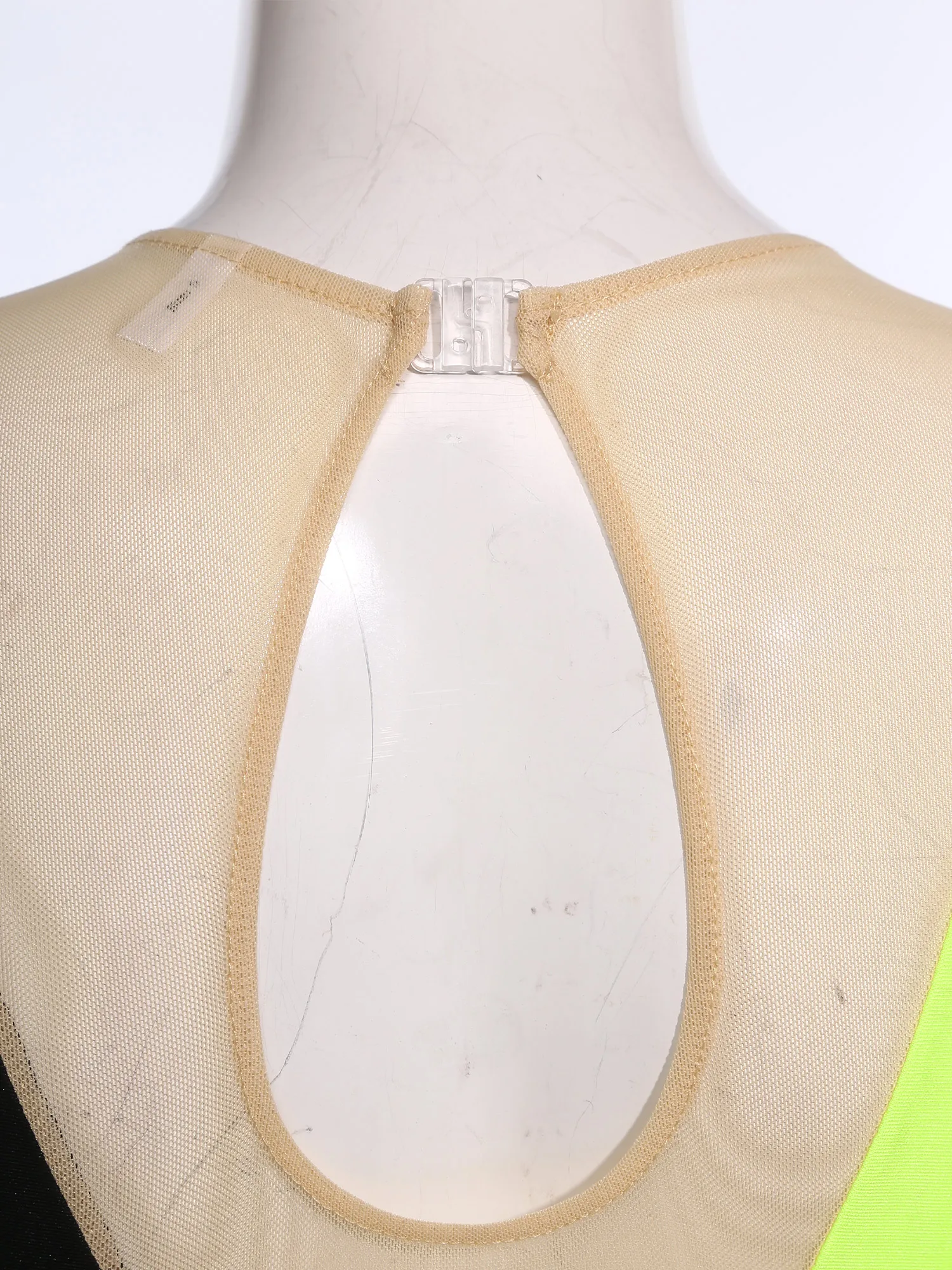 Mono de baile y gimnasia de manga larga para mujer, mono de Ballet con diamantes de imitación, mallas con estribo de malla de Color contrastante, mono de patinaje