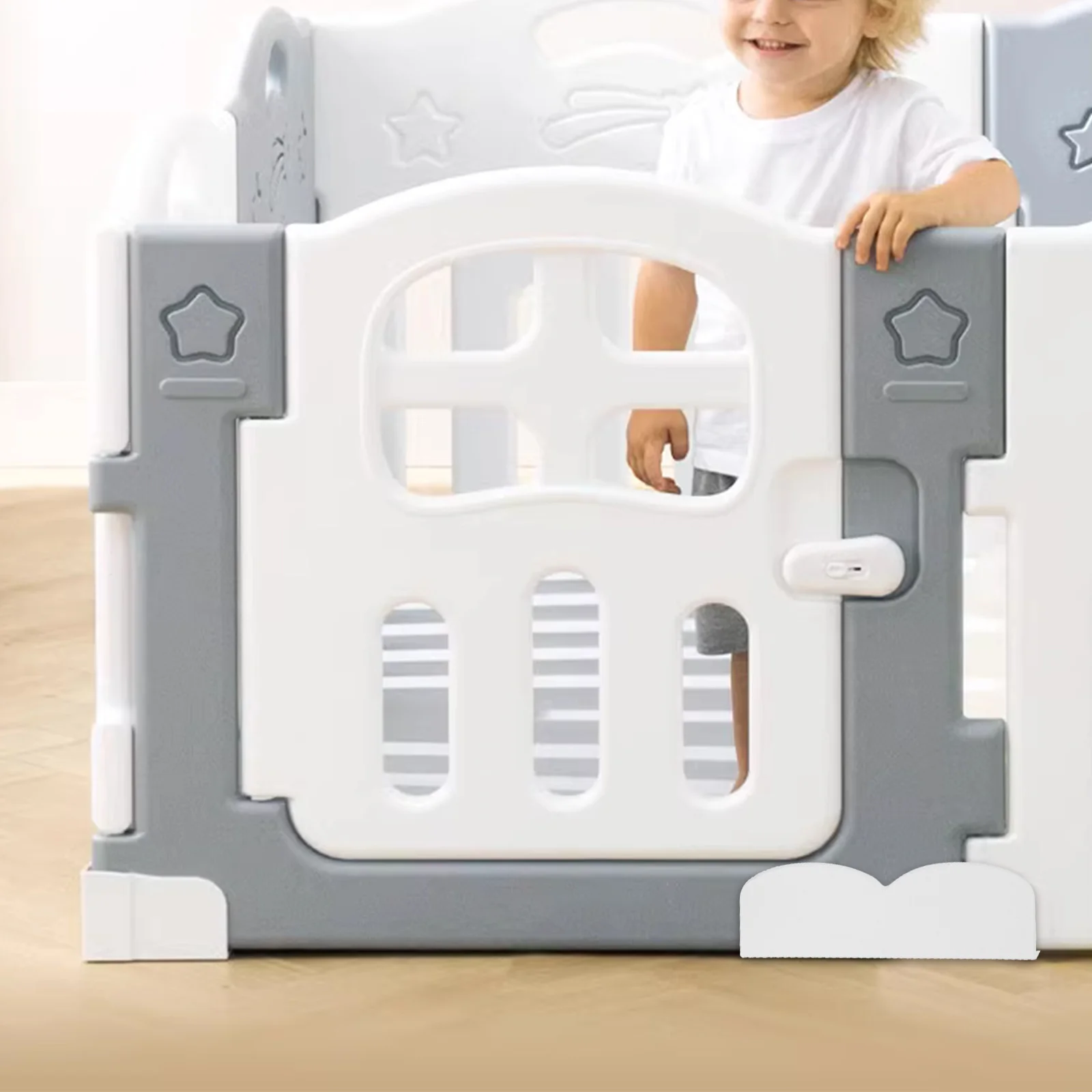 2 pezzi di plastica per box base stabilizzatore antiscivolo fissatore per pavimento di ricambio per uso domestico supporto per recinzione supporto clip box