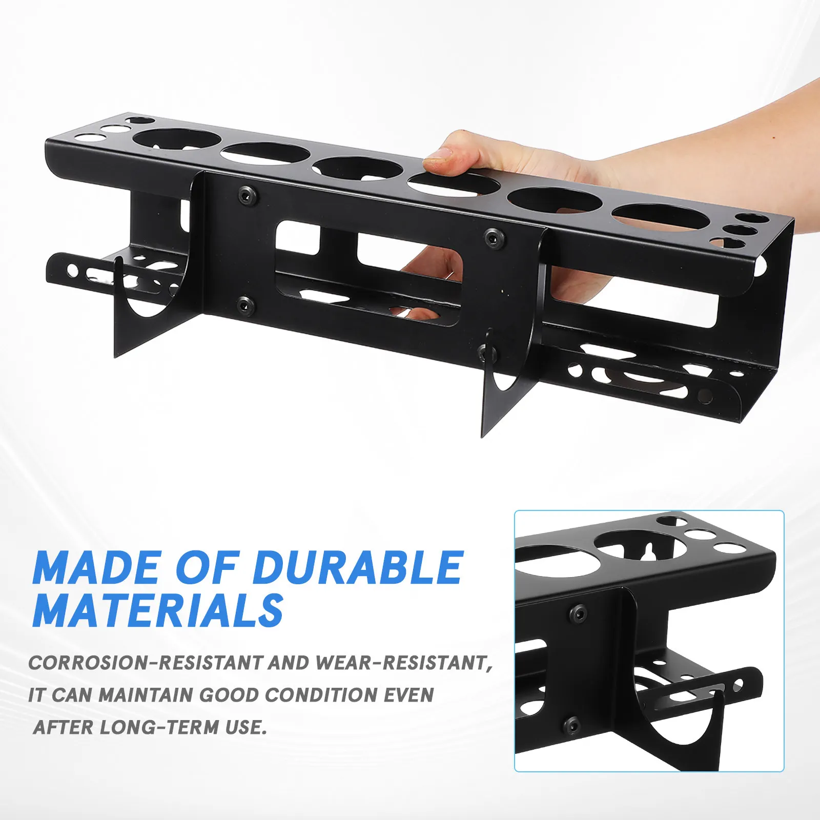 Wall Mounted Tool Organizer Rack Heavy Duty Caulking Tube Holder for Garage Workshop Trailer Truck