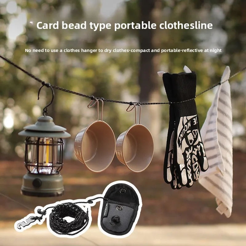 3m Bead Lock Clothesline Reflective Windproof Adjustable Rope No Hanger Needed