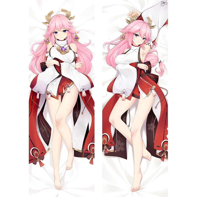 Anime Dakimakura Pillow Case Fate Sexy and Busty Yae Miko Double-Sided Halloween Decoration