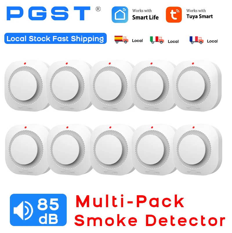 Detector de Humo Inteligente Tuya WiFi ZigBee, Sensor de Alarma de Incendio para Sistema de Seguridad del Hogar a través de la Aplicación Smart Life, Stock Local, Envío Rápido