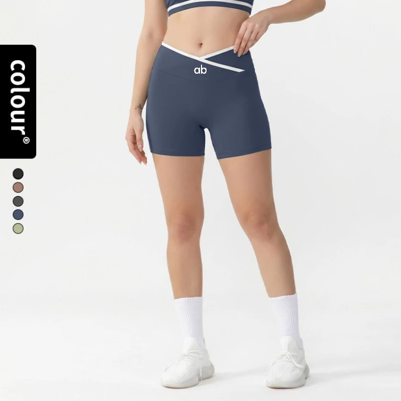Shorts Women Fitness Shorts V Shaped Waist Running Cycling Shorts Breathable Sports Leggings High Waist Workout Gym Shorts